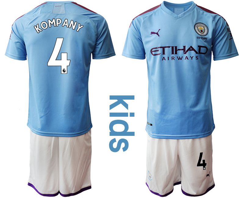 Youth 2019-2020 club Manchester City home #4 blue Soccer Jerseys->->Soccer Club Jersey